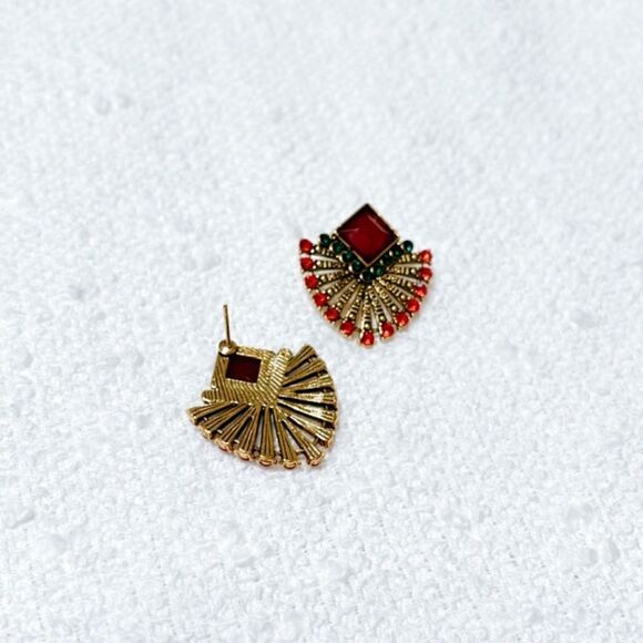 Retro diamond earrings M235 - Picture 5 of 5